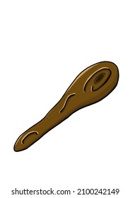 Wooden Club Weapon Cartoon Drawing