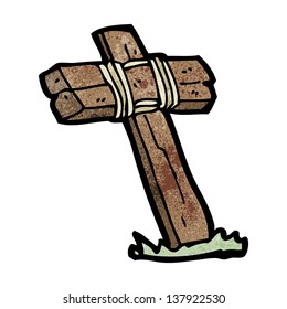 Wooden Cross Cartoon Stock Illustration 137922530 | Shutterstock