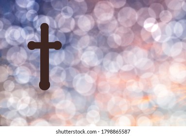 Wooden cross on abstract background. - Powered by Shutterstock