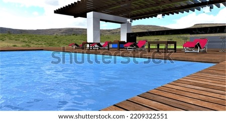 Similar – Image, Stock Photo Last time swimming pool