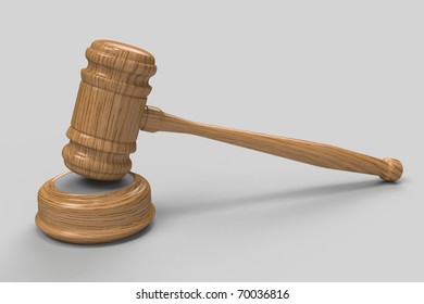 Wooden Gavel Wooden Stand On Gray Stock Illustration 70036816 ...