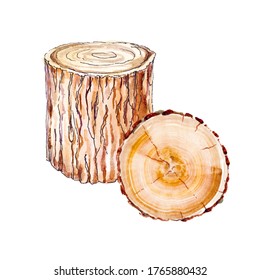 1,481 Tree Stump Watercolor Images, Stock Photos & Vectors 