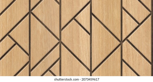 Wooden Wall Panel Abstract Geometric Background For Wall Decor, Modern Marble Ceramic Tile With Geometric Module, Brown Wood Textures, Plywood Illustration, Art Decor Wallpaper