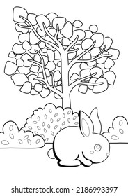 Woodland Animal Theme Coloring Pages for Kids and Adult