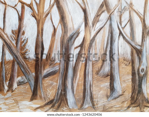 trees background drawing