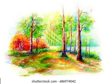 Colored Pencil Sketch Images Stock Photos Vectors Shutterstock