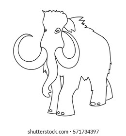 Woolly Mammoth Icon Outline Style Isolated Stock Illustration 571734397 ...