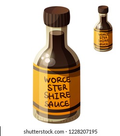 Worcestershire Sauce. Detailed Icon Isolated On White Background. Series Of Food And Drink And Ingredients For Cooking.