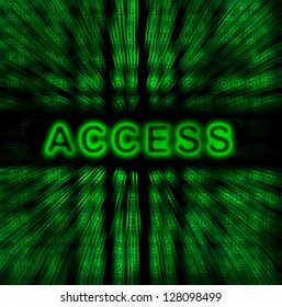 word Access on digital background