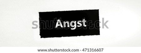 Similar – Fear , black writing on gray background