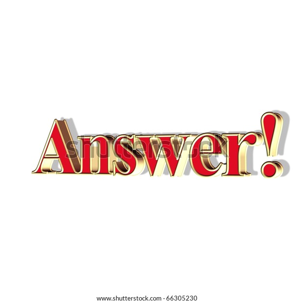 Word Answer Stock Illustration 66305230