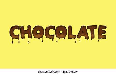 Word Chocolate With Chocolate Text Effect.