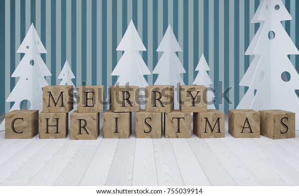 Word Christmas Spelled Out On Blocks Royalty Free Stock Image