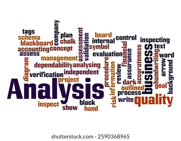Word Cloud with ANALYSIS concept.