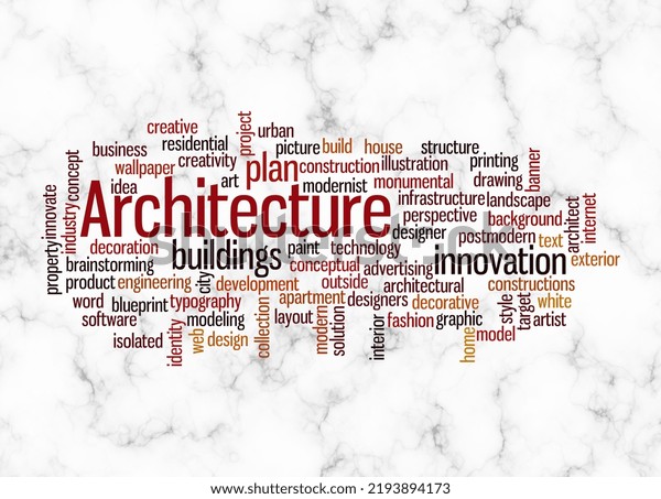 Word Cloud Architecture Concept Create Text Stock Illustration ...