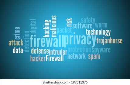 Word Cloud Arrangement-firewall concept