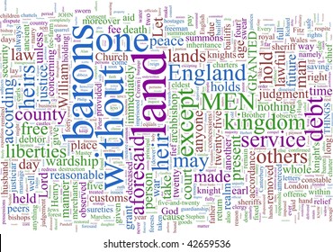 A Word Cloud Based On Magna Carta