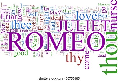 Word Cloud Based On Shakespeare's Romeo And Juliet