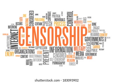 Word Cloud Censorship Related Tags Stock Illustration 183093902 ...