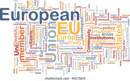 Word Cloud Concept Illustration Eu European Stock Illustration 45573655 ...