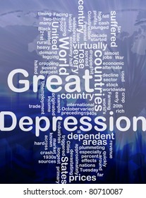 Word Cloud Concept Illustration Of Great Depression International