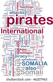 Word Cloud Concept Illustration Of Somali Pirates