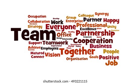 Word Cloud Concept Team Bonding Teammates Stock Illustration 493221115 ...