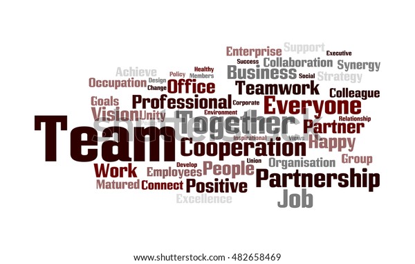 Word Cloud Concept Team Bonding Teammates Stock Illustration 482658469 ...