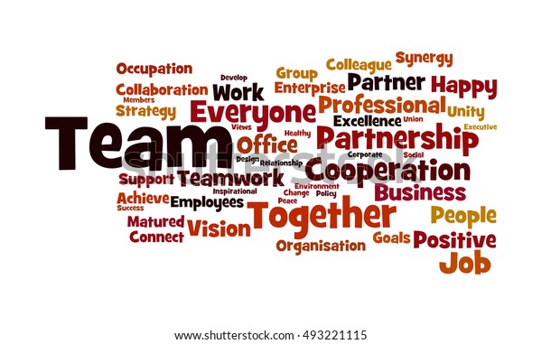 Word Cloud Concept Team Bonding Teammates Stock Illustration 493221115 ...