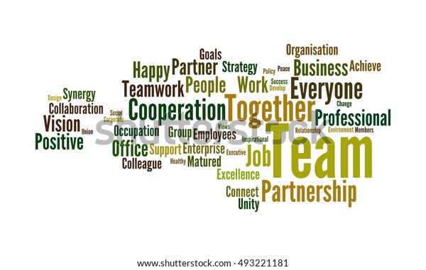 Word Cloud Concept Team Bonding Teammates Stock Illustration 493221181 ...