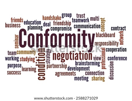 Word Cloud with CONFORMITY concept.