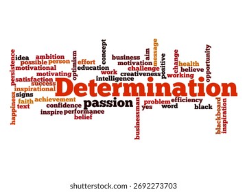 Word Cloud with DETERMINATION concept. - Powered by Shutterstock - Get 15% off with code: PIKWIZARD15