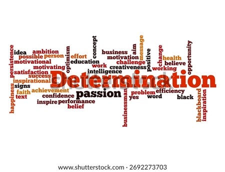 Word Cloud with DETERMINATION concept.