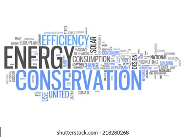 Word Cloud with Energy Conservation related tags
