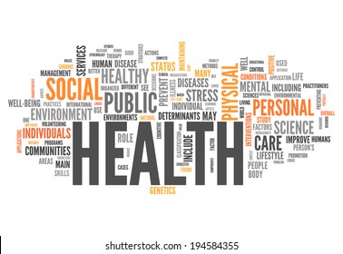 Word Cloud With Health Related Tags