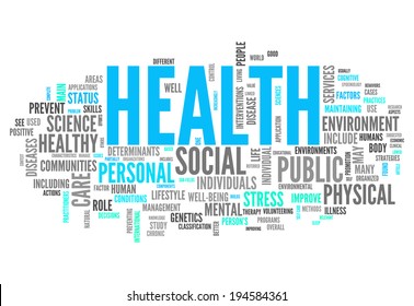 Word Cloud With Health Related Tags