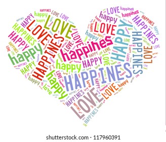 Word Cloud Heart Stock Illustration 117960391 | Shutterstock