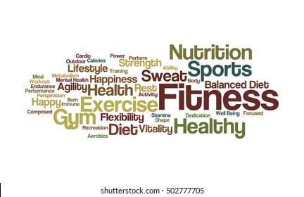 Word Cloud Illustrating Significance Fitness Stock Illustration ...