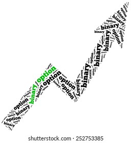 Word Cloud Illustration Related To Binary Option Growth.