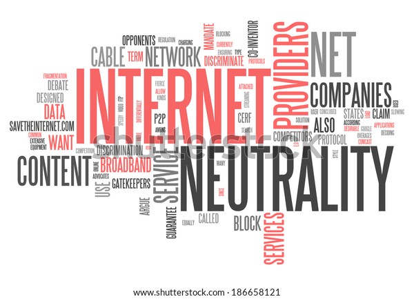 Word Cloud\
with Internet Neutrality related\
tags