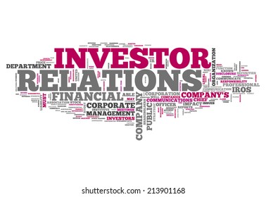 Word Cloud With Investor Relations Related Tags