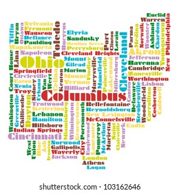 word cloud map of Ohio state