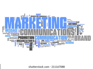Word Cloud with Marketing Communications related tags