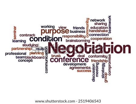 Word Cloud with NEGOTIATION concept.