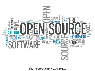 Word Cloud With Open Source Related Tags