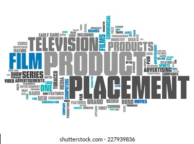 Word Cloud With Product Placement Related Tags