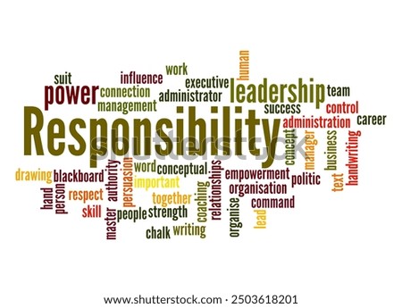 Word Cloud with RESPONSIBILITY concept.