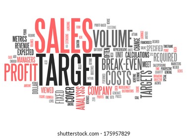 Word Cloud Sales Target Related Tags Stock Illustration 175957829 ...