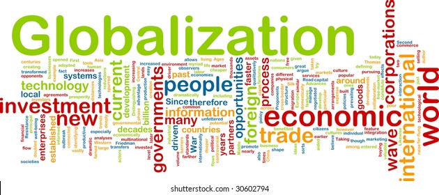 Word Cloud Tags Concept Illustration Globalization Stock Illustration ...