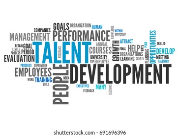 Word Cloud with Talent Development related tags